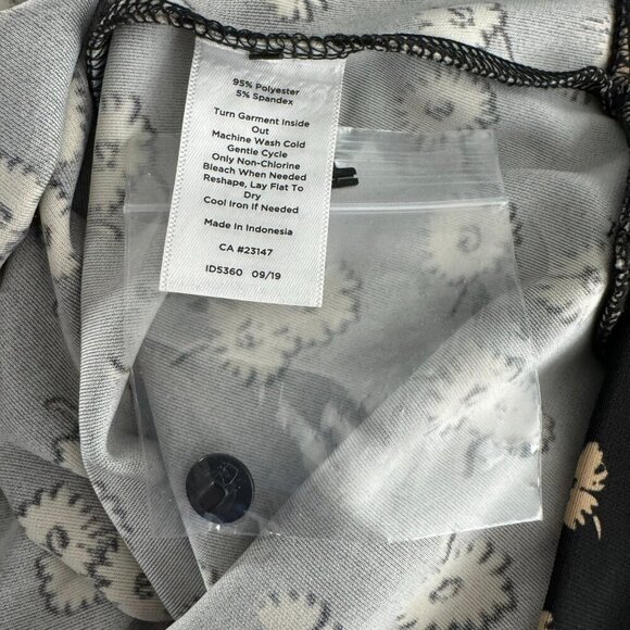 Talbots Knit Jersey Tunic Top 2X Floral Black Tan 3/4 Sleeve Stretch NWT TP-2818 - Picture 12 of 13